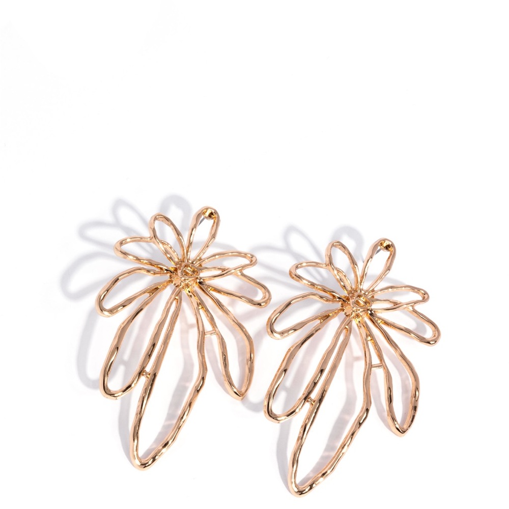 Elegant Gold Flower Earrings
